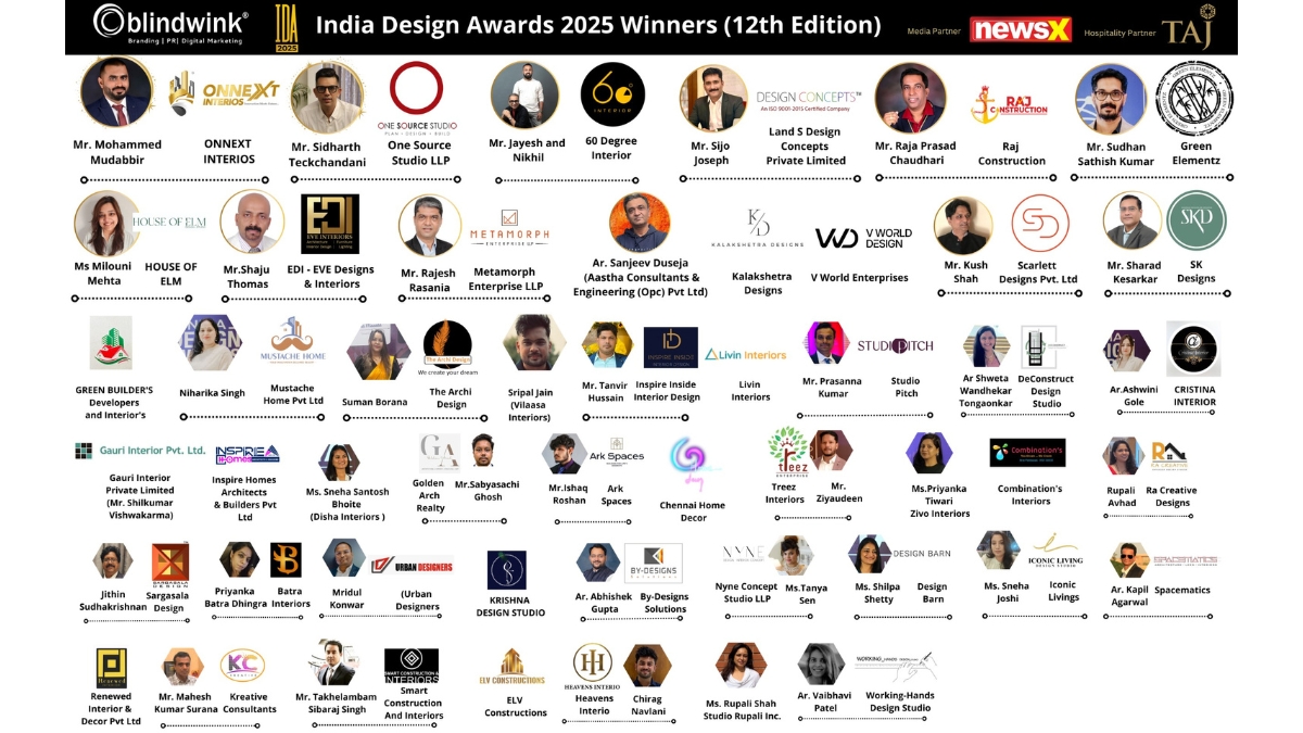 Blindwink Announces The Winners Of India Design Awards 2025 (12th Edition)