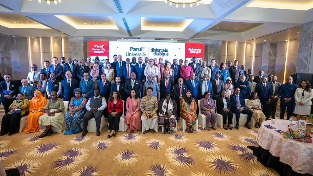 Parul University Fosters Global Collaboration Through Diplomats in Dialogue 3.0, While Celebrating Cultural Diversity at PU Navratri 2026